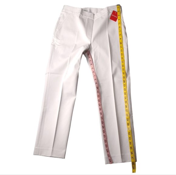 SPANX Women's Slim Straight Pants in Classic White Size L 20372R Grey Linings - Picture 7 of 16